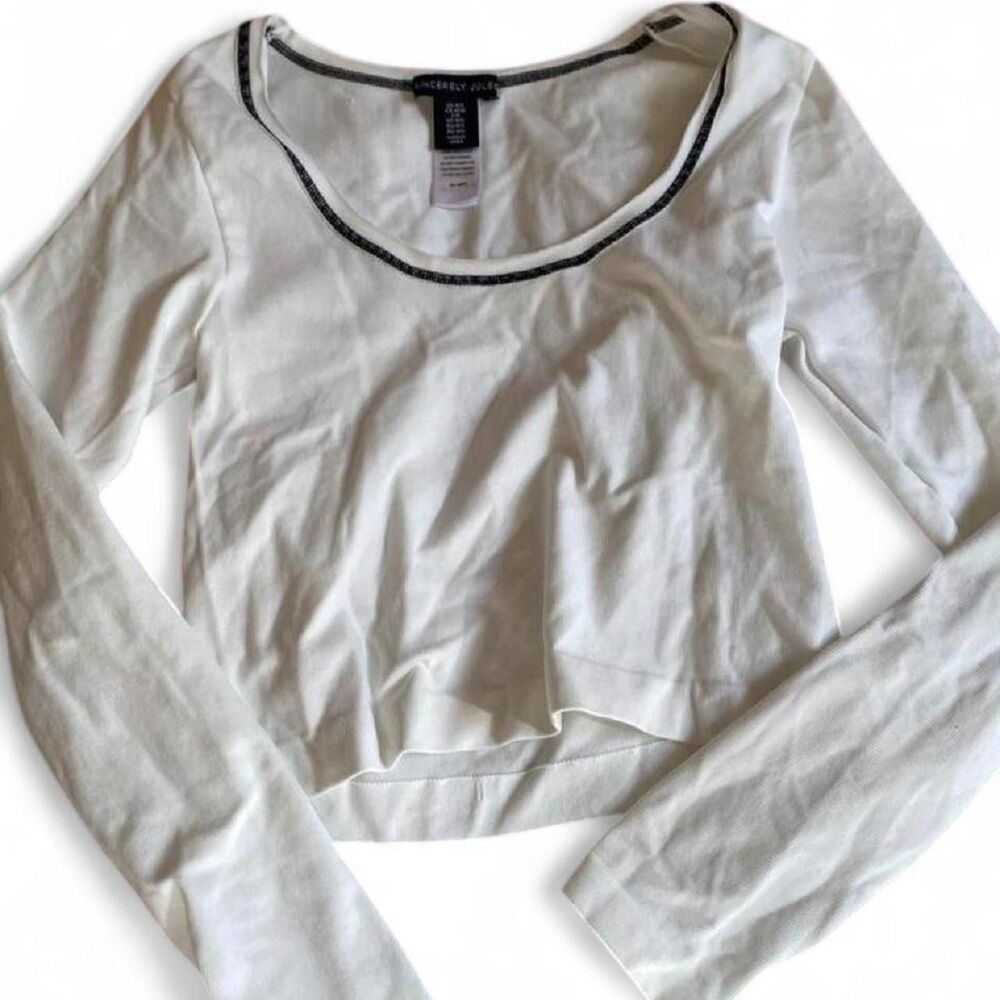 Sincerely-jules-for-bandier Women's White Crop-top
